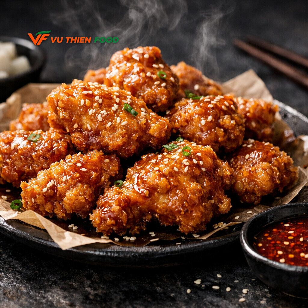 Gà rán giòn chế biến từ bột chiên Vũ Thiên Food