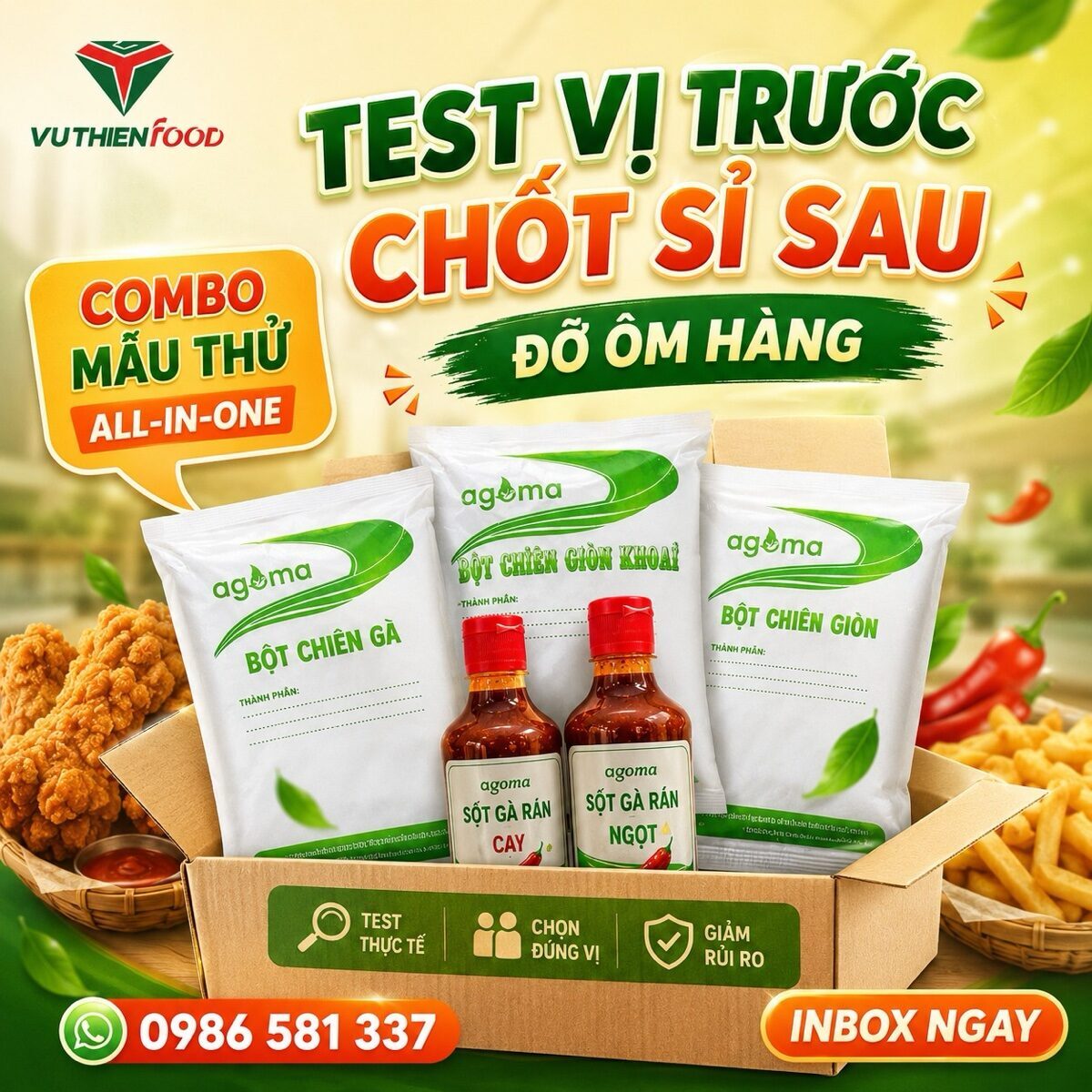 Mở quán gà rán cần nguyên liệu gì