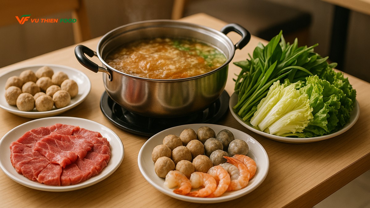 Nguyên Liệu Mở Quán Lẩu: Cẩm Nang Nhập Sỉ Viên Thả Lẩu, Thịt Cắt Lát & Đồ Ăn Kèm